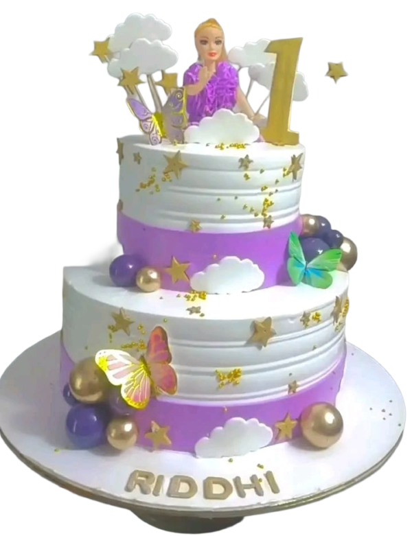 Butterfly Doll Theme Cake